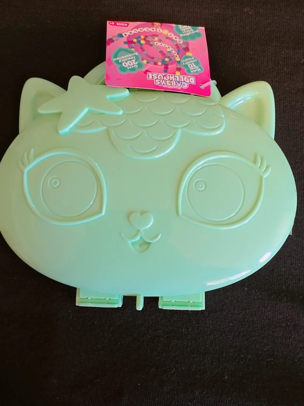Kids Cat-Shaped Jewelry Case - Mint